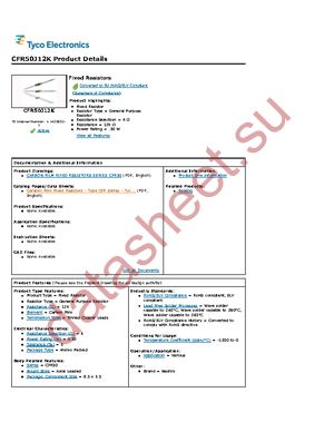 CFR50J12K datasheet  